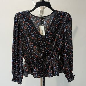 NWT Blue Floral blouse